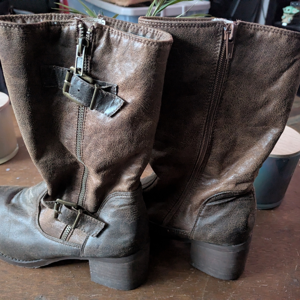 Casper Brown Leather Ankle High Boots